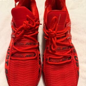 Vibrant Red Athletic Sneakers